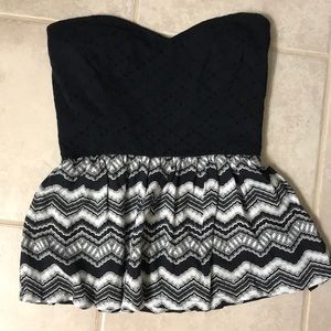 Kendall and Kylie strapless top